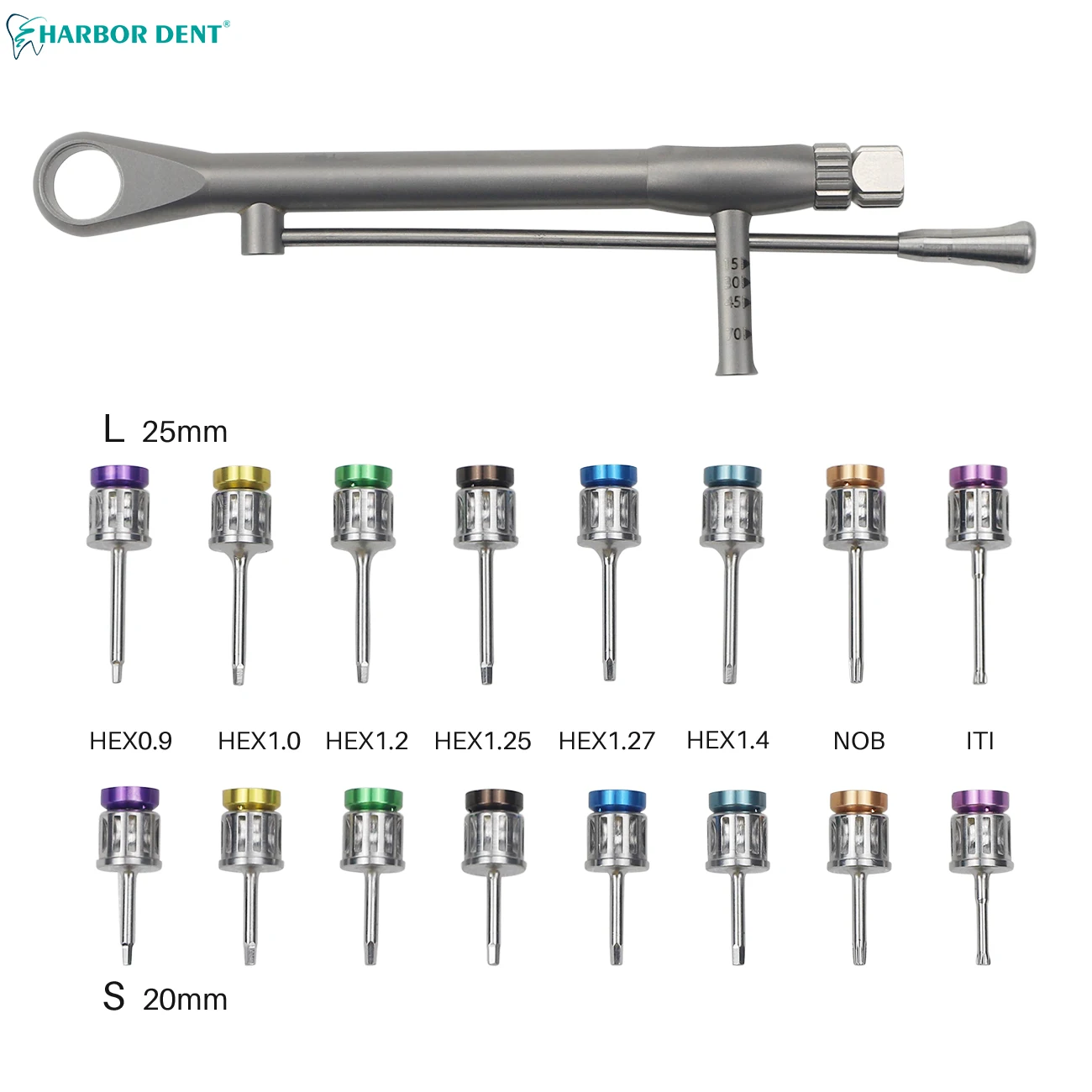 زراعة الأسنان مفك مسامير ملون طبيب الأسنان مفتاح العزم أدوات مفك البراغي عدة أدوات طب الأسنان #4