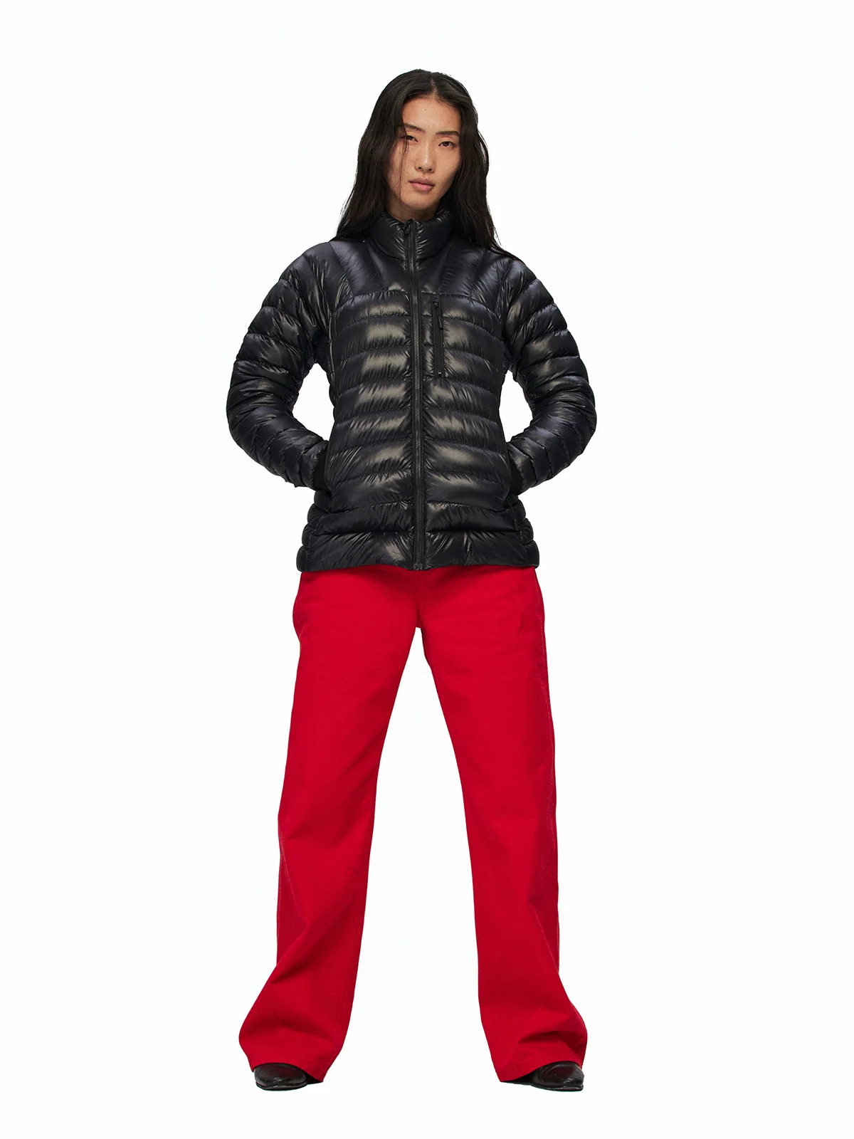 

Джинсы из 100% хлопка с низкой посадкой, ретро-стиль, красные, износостойкие, прямого кроя, Cleanfit, с застежкой-молнией на талии, чистый хлопок.