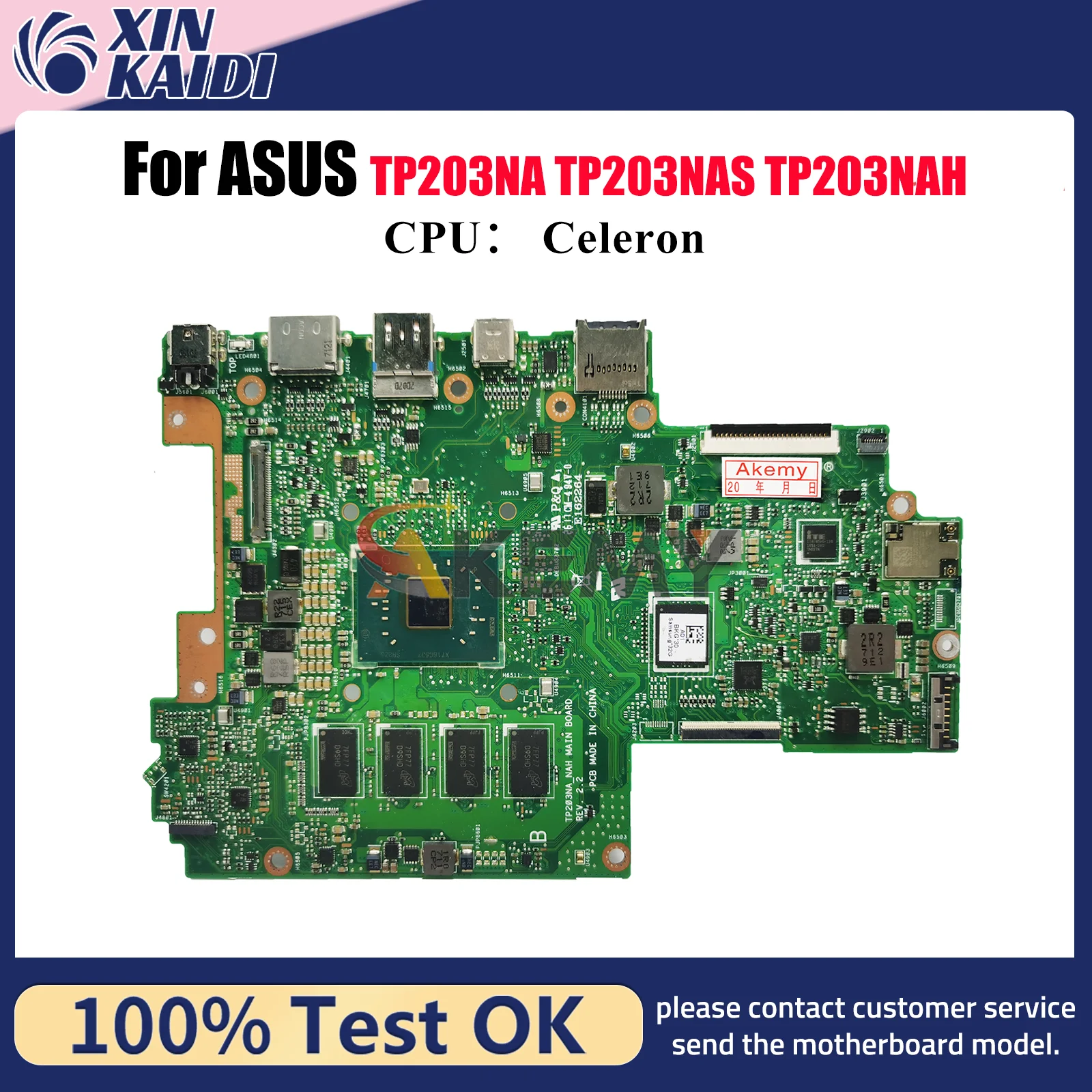 

TP203NA Материнская плата для ноутбука ASUS VivoBook Flip TP203N TP203NAH TP203NA TP203NAS Материнская плата с процессором Celeron 100% tests OK stk