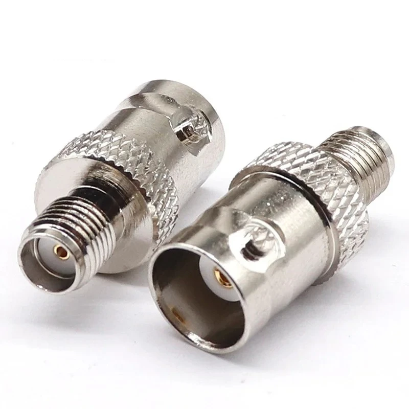 

SMA female to BNC female Q9 copper nickel-plated walkie-talkie hand trolley car antenna adapter SMA/BNC-KK