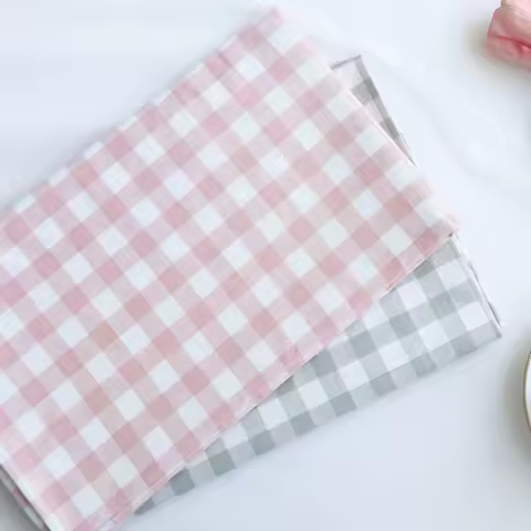 160x50cm Twill Printed Fabric Small Grid 40s Cotton Fabric, for Bedding Girl's Blouse Dress Sewing Cloth