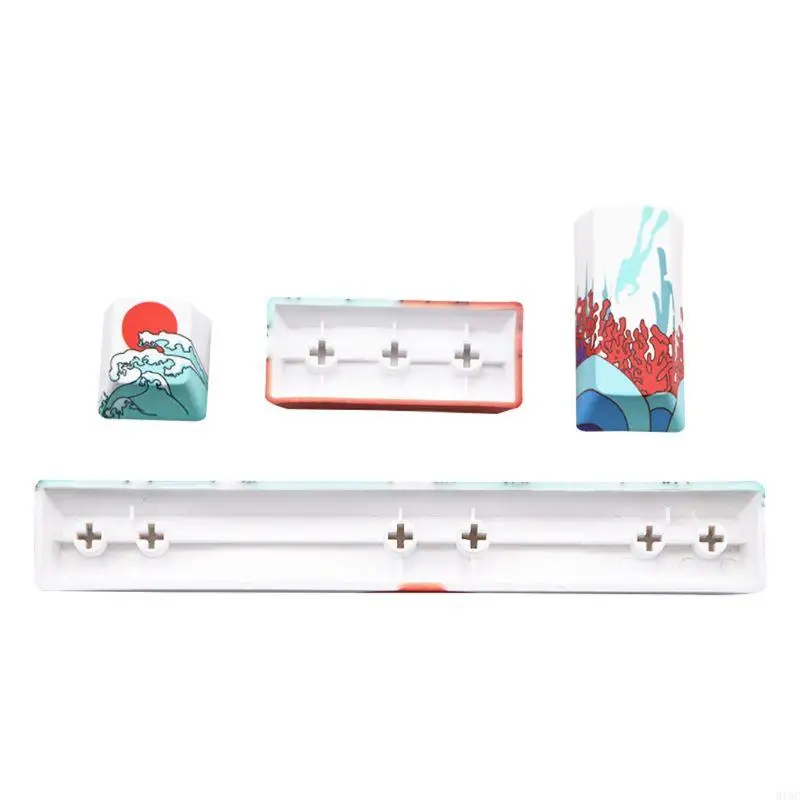 918C DIY อุปกรณ์เสริมคีย์บอร์ดเชิงกลสำหรับวัยรุ่นชาย Sea Coral คีย์บอร์ด Spacebar