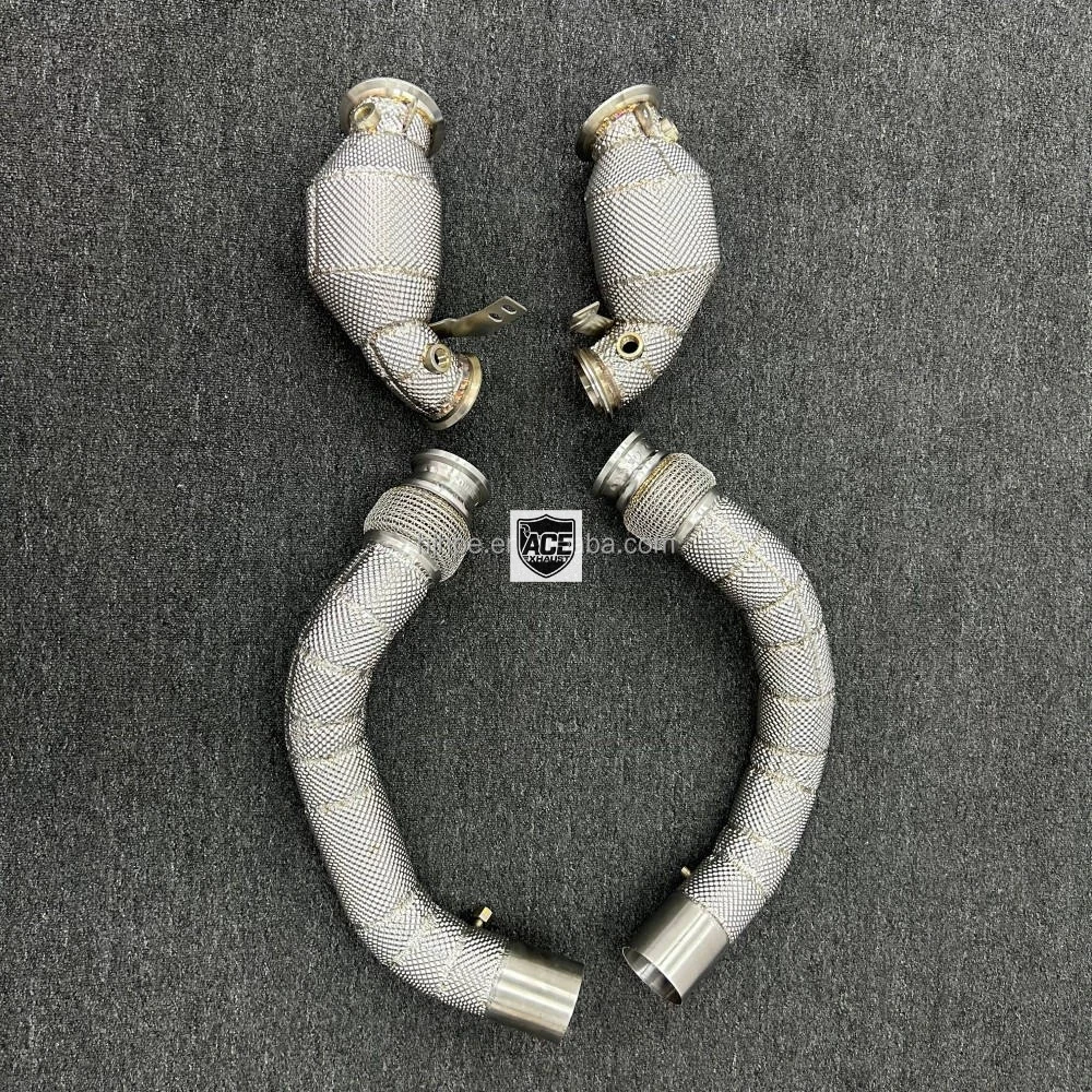 Rytan 304 Edelstahl Valvetronic Flow Gerade Auspuffrohre Downpipe Auspuffanlage für BMW M5 F90 4.4T Leistungs-Upgrade – Detail 8