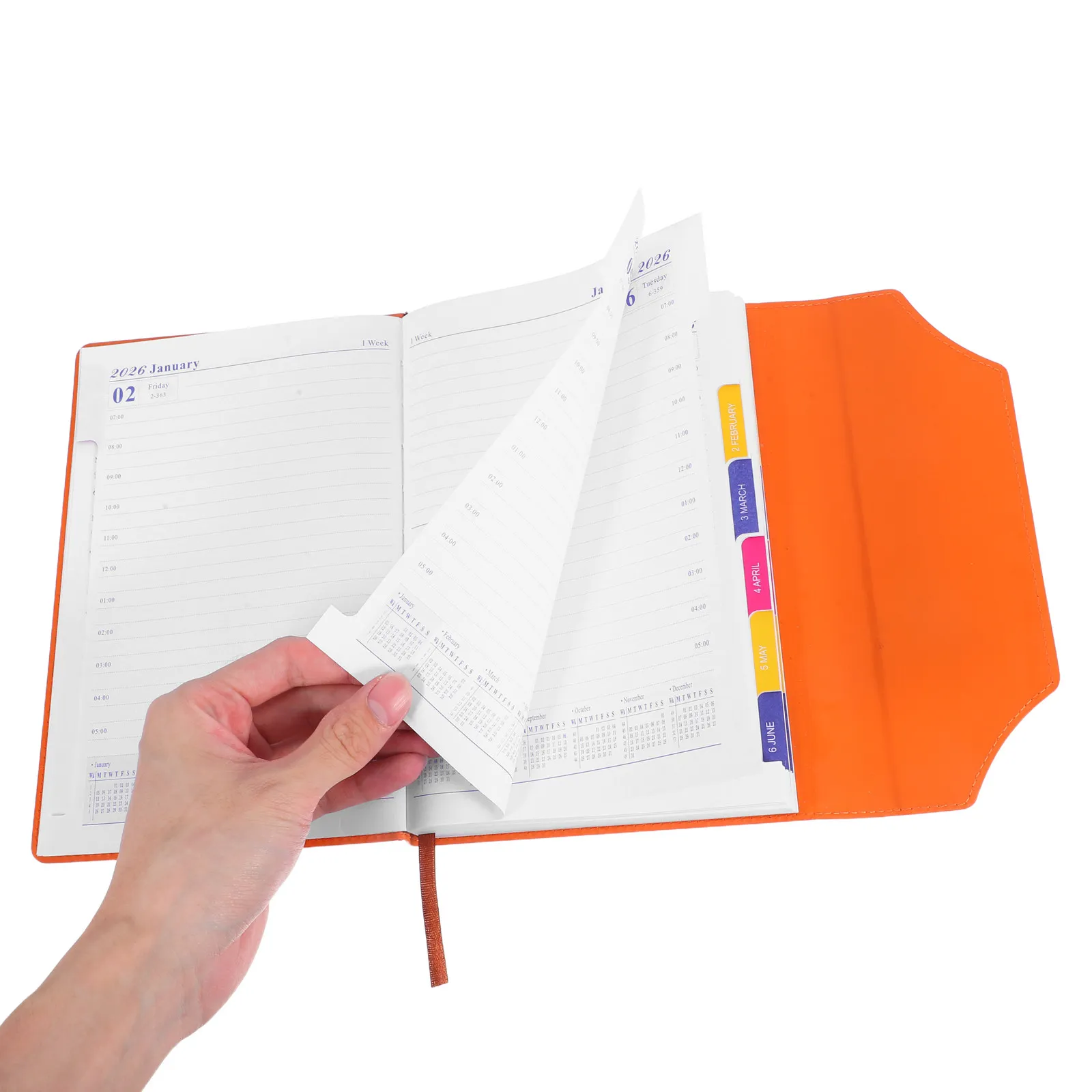 2026 Planner 365 Day Agenda Schedule Notebook Sleek Portable Design Daily Weekly Monthly Planner Business Travel Students