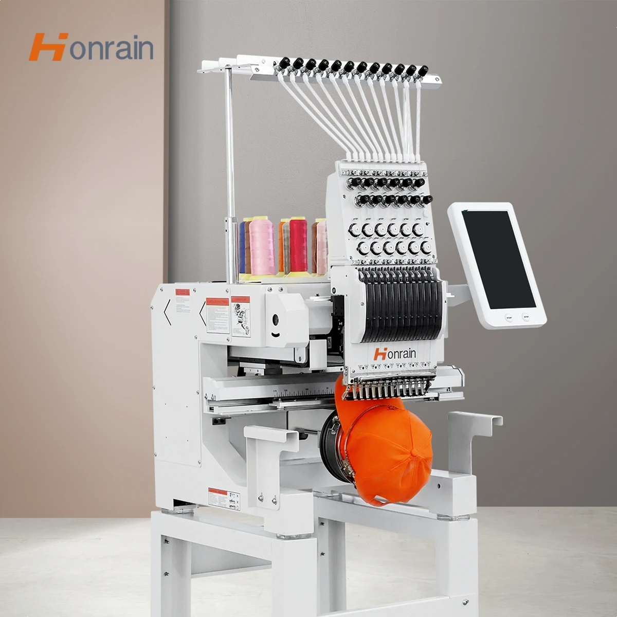 Honrain Computerized Embroidery Machine Gear Metal Body 1200 RPM 9/12 Needles Automatic Long Service Life Commercial Home Use
