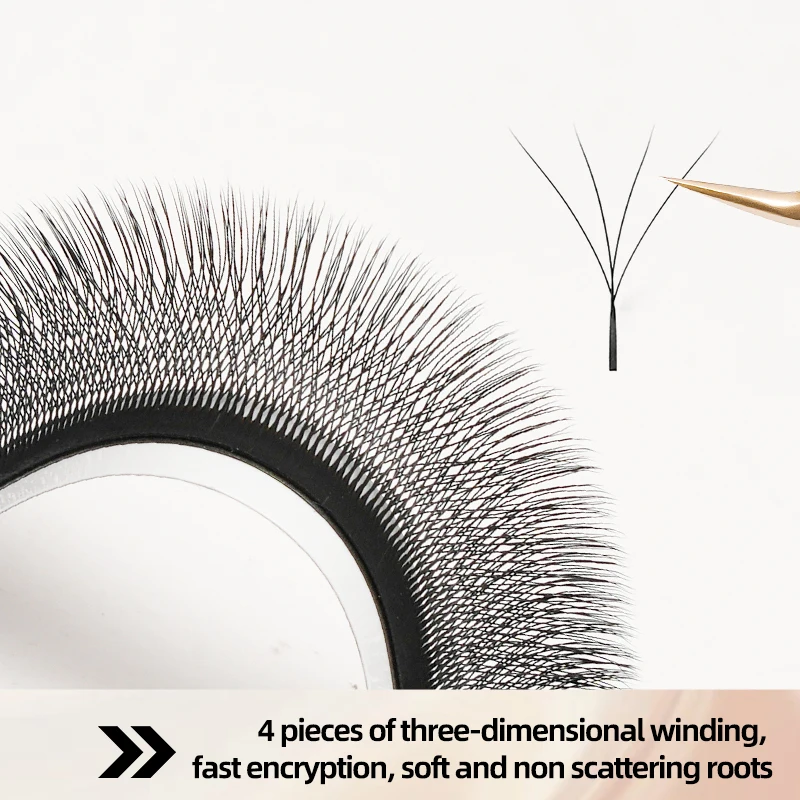 MENGLUKE W Shaped Bloom  4D Automatic Flowering Premade Fans Eyelashes Extensions Natural Soft Light yy Individual Lash