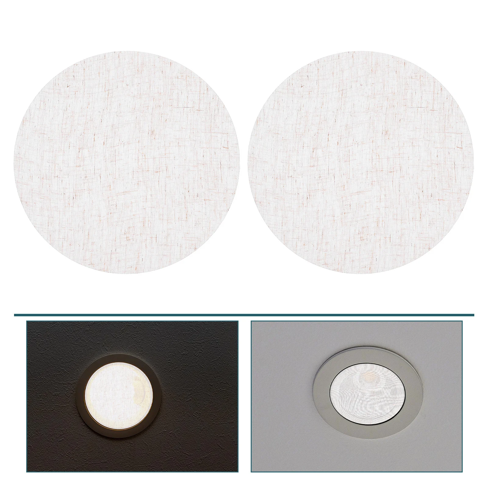 

2Pcs Anti-Glare Panel Downlight Diffuser Protection Soft Light Ceiling Lamp Shade Heat-Resistant Nursery Light Cover