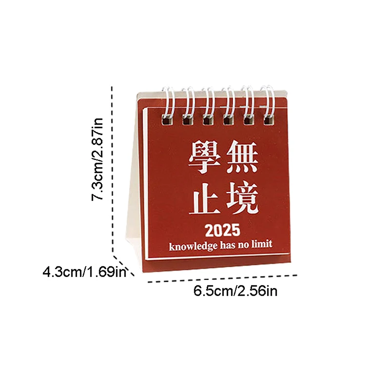 2025 Mini Desk Calendar Portable Office Decoration Desktop Small Monthly Planner Calendar Daily Memo Calendar Study Plan