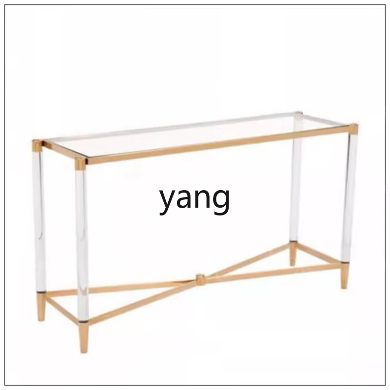

LH acrylic entrance table Modern simple strip case Transparent glass entrance cabinet Light luxury entrance table