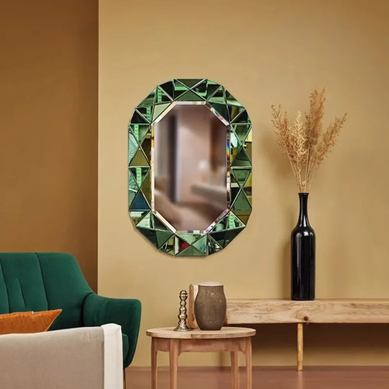 Luxury Funky Nordic Mirror Bedroom Living Room Desk Modern Aesthetic Mirror Hanging Bathroom Oval Spiegel Wand Home Decorations
