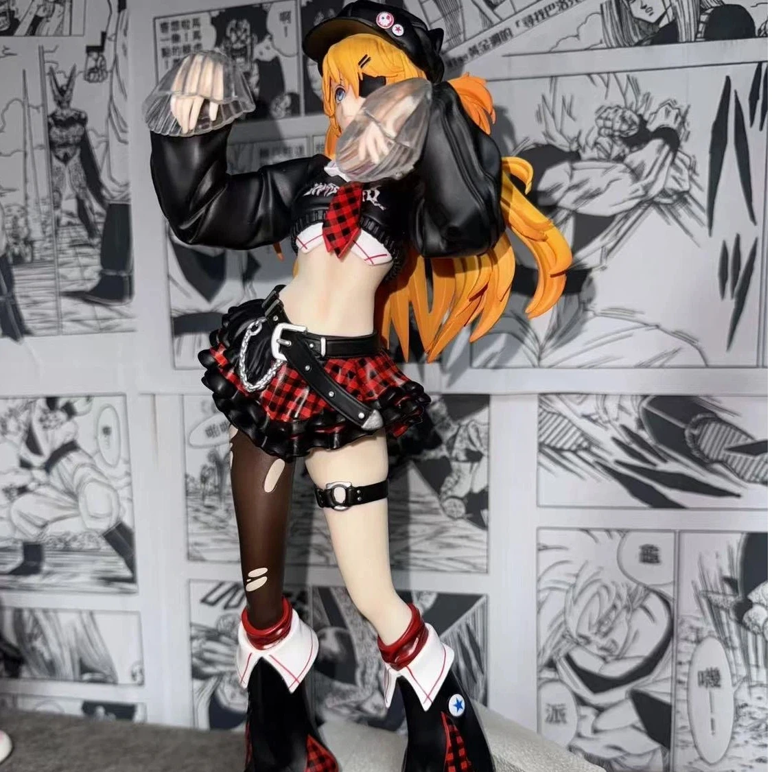 جديد 34 سنتيمتر أنيمي إيفا أسوكا لانغلي سوريو تمثال Kawaii بولي كلوريد الفينيل منضدية الزينة عمل أرقام دمية لعبة مجسمة هدية
