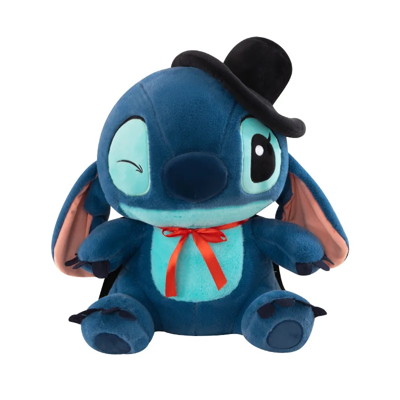 Kawaii Disney knuffel Stitch Cartoon magische pluche pop met cape hoed knuffeldier kinderverjaardagscadeau voor kinderen