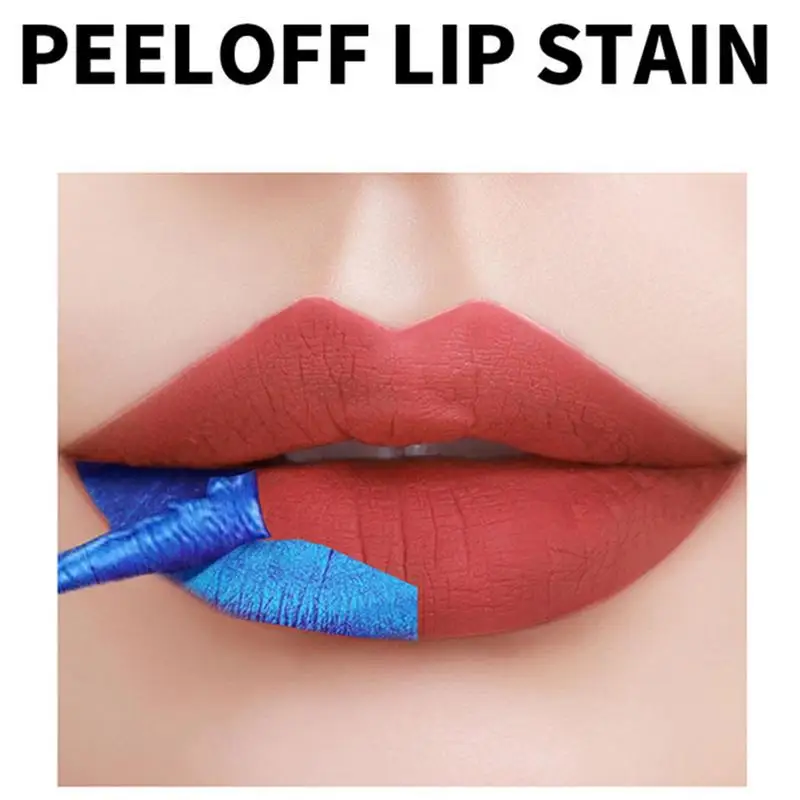 Peel Van Lipvlek 5Ml Waterdichte Schil Van Lipgloss Anti-Aanbaklaag Cup Afscheur Lipvlek Draagbare Matte Vloeibare Lipsticks Voor Vrouwen