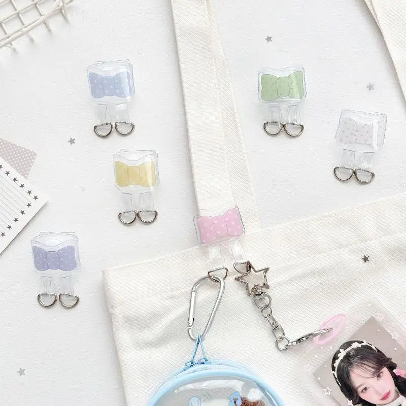 Cute Cartoon Bow Bag Expansion Buckle Creative Backpack Display Buckle Mountain Buckle Charm Transparent Bag Hanging Pendant
