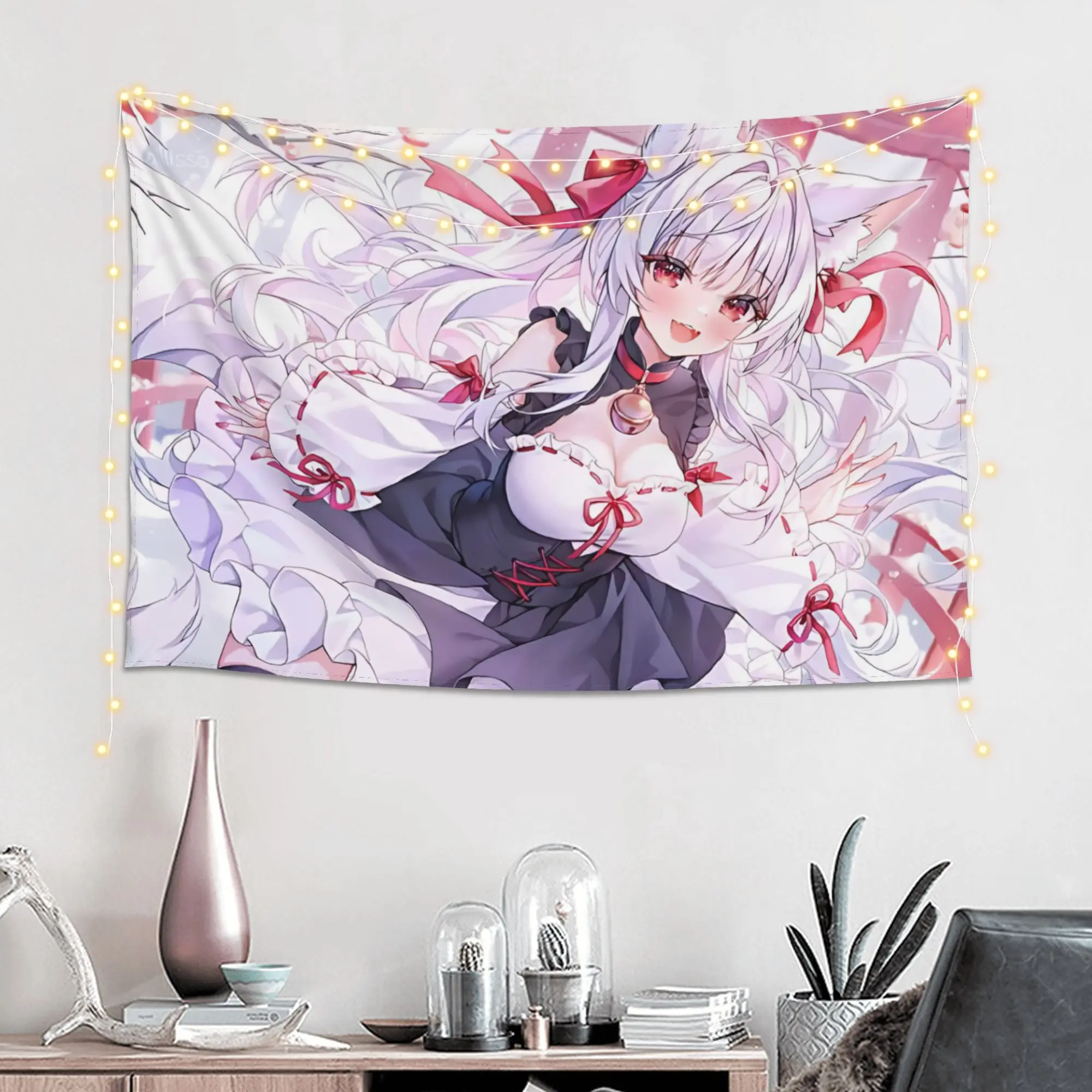 Japanese Style Anime Game Girl Customized Tapestry Bedroom Decoration  Wall Hanging Blanket Tapestry Cool Stuff For Room
