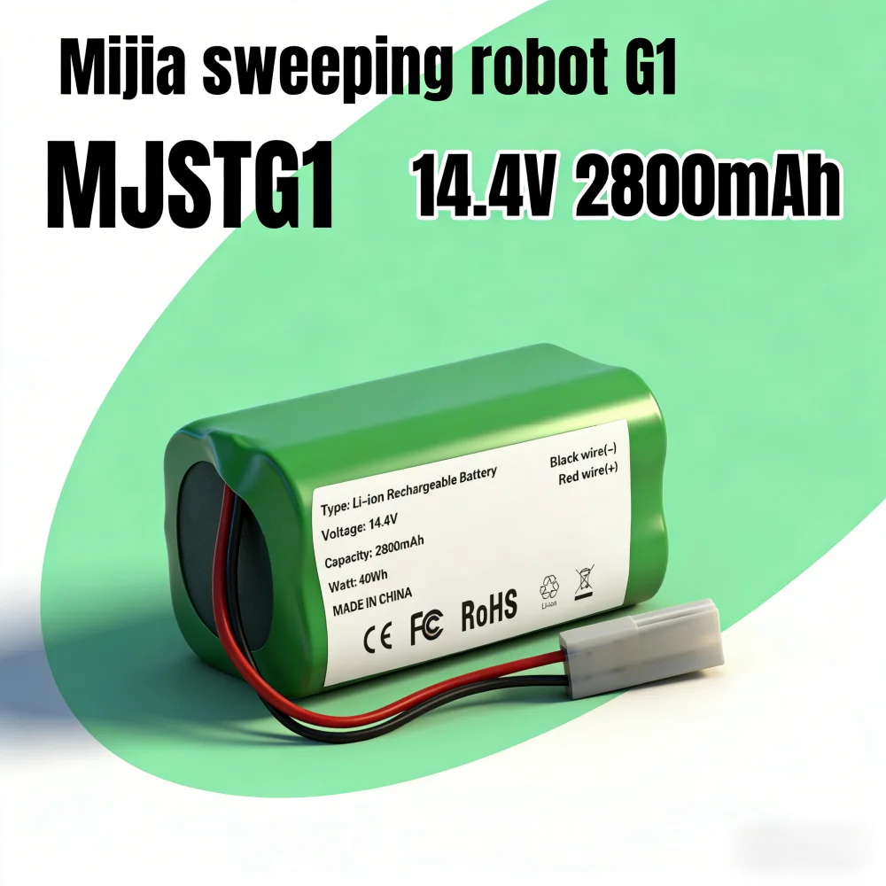 14.4V 2800mAh Li-ion Battery Pack For XIAOMI MIJIA Mi Robot Vacuum-Mop Essential G1 MJSTG1, SKV4136GL H18650CH R30 R35 4S1P