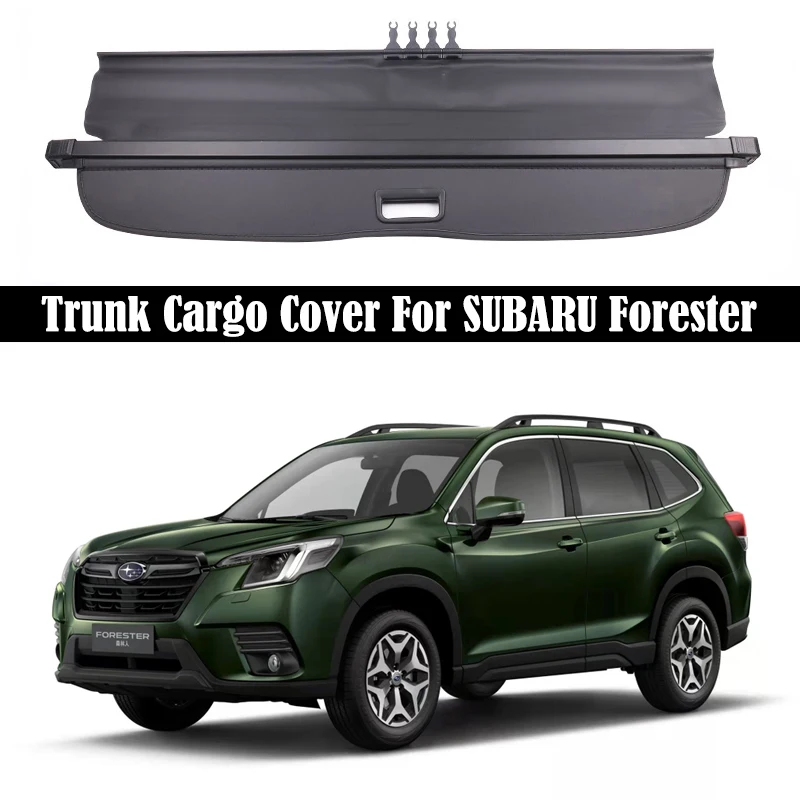 

Trunk Cargo Cover For Subaru Forester 2019-2023 Security Shield Rear Luggage Curtain Retractable Partition Privacy Accessories