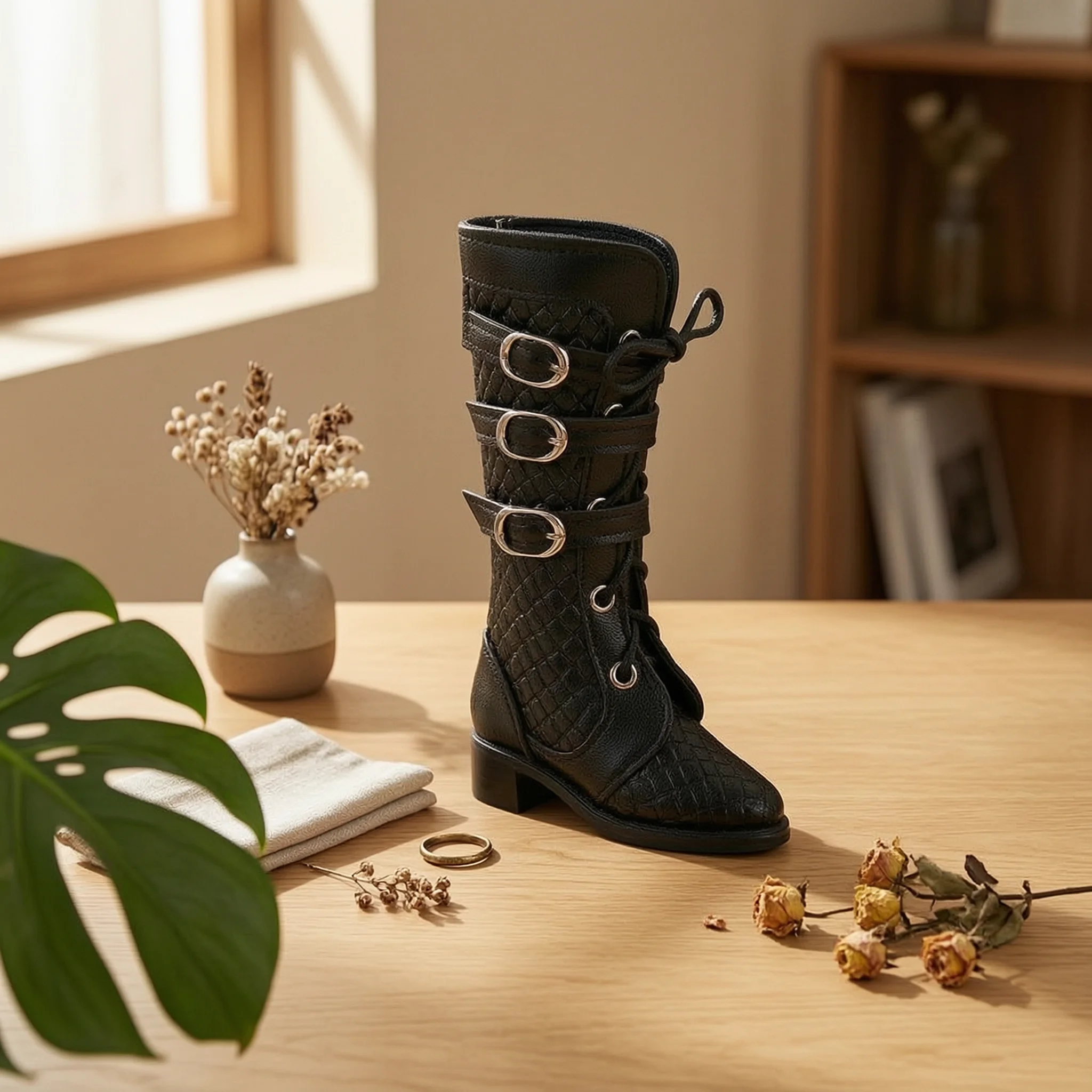 BJD Doll Boots Exquisite Workmanship SD Doll Boots Toy Accessory Classic Design PU Material