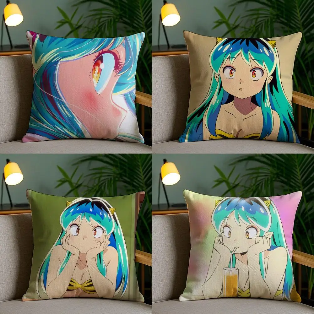 Urusei Y-Yatsura ANIMATION FILM Pillow Case Cushion Cover Soft Washable Pillow Case Multi-Scene For Couch Bed Travel Office Use