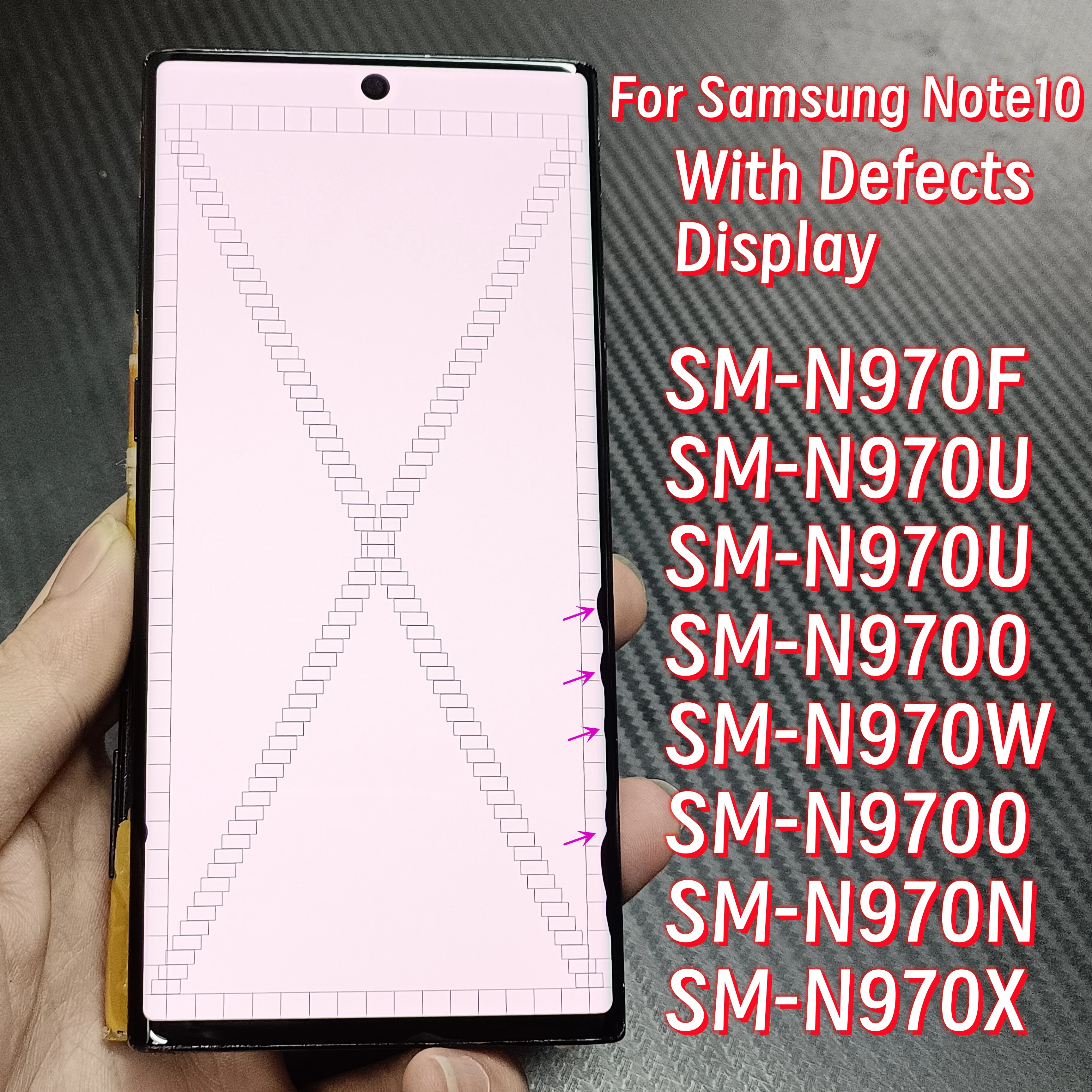 Super AMOLED For Samsung Galaxy Note 10 Screen N971N note10 N970 N9700 LCD with Defects Display Touch Screen Digitizer Assembly