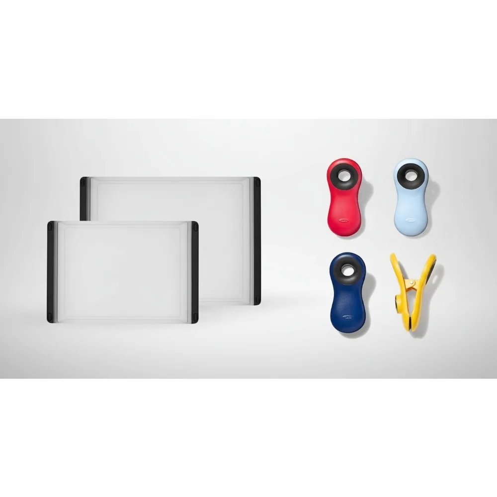 

Набор пластиковых разделочных досок премиум-класса с нескользящими зажимами для сумок — можно мыть в посудомоечной машине, устойчив к запахам для кухни и приготовления еды