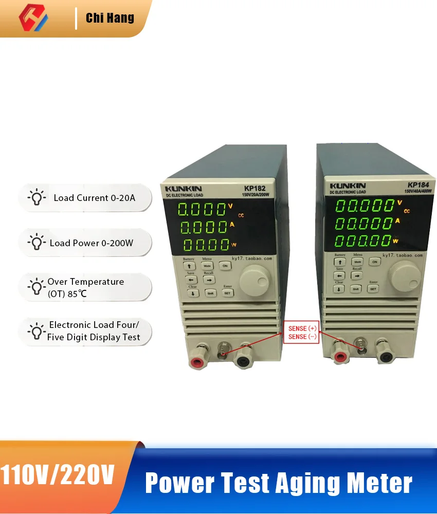 

200W 400W Electronic Load Meter Power Test Aging Meter Electronic Load Four/Five Digit Display Test KP182 KP184