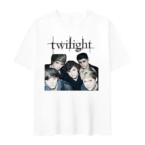 Imagen 2 del producto Camisetas gráficas de la película Crepúsculo Edward Cullen, camiseta de manga corta de algodón a la moda para hombre, camiseta Retro Unisex de gran tamaño, ropa de calle