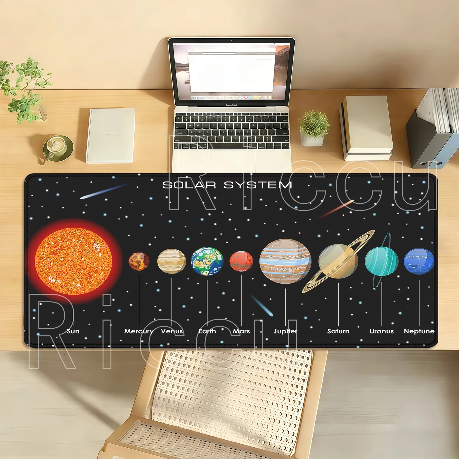 Mouse Pad Universe Space Solar System Anime Cartoon XXL HD Printing Mousepad Gaming Office Keyboard Non-slip 400x900mm Desk Mat