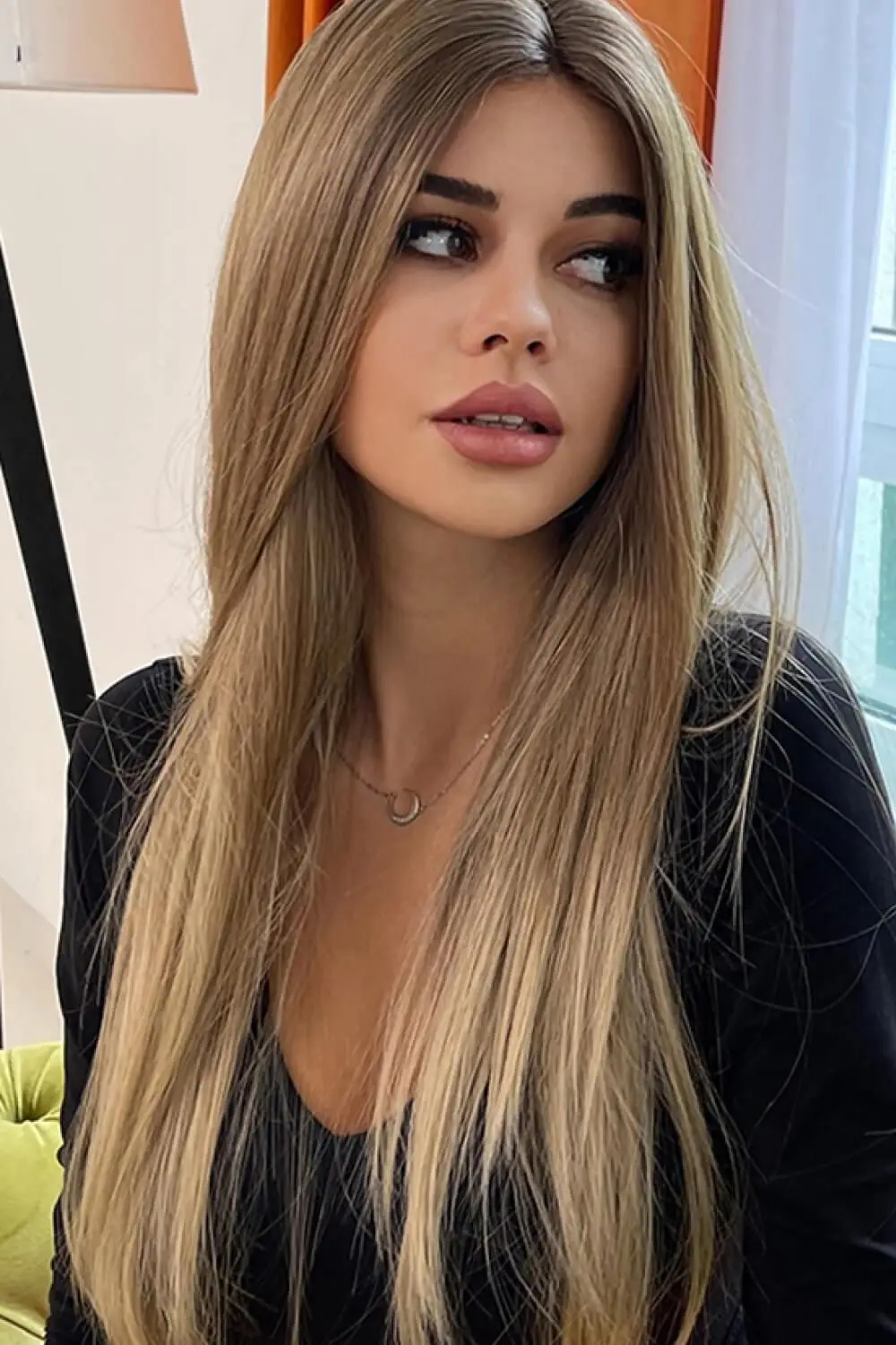 #8 Ash Blonde Lace Front Closure Wig Remy Human Hair Wigs for Women Long Straight Free Part Transparent Lace Mogul Hair