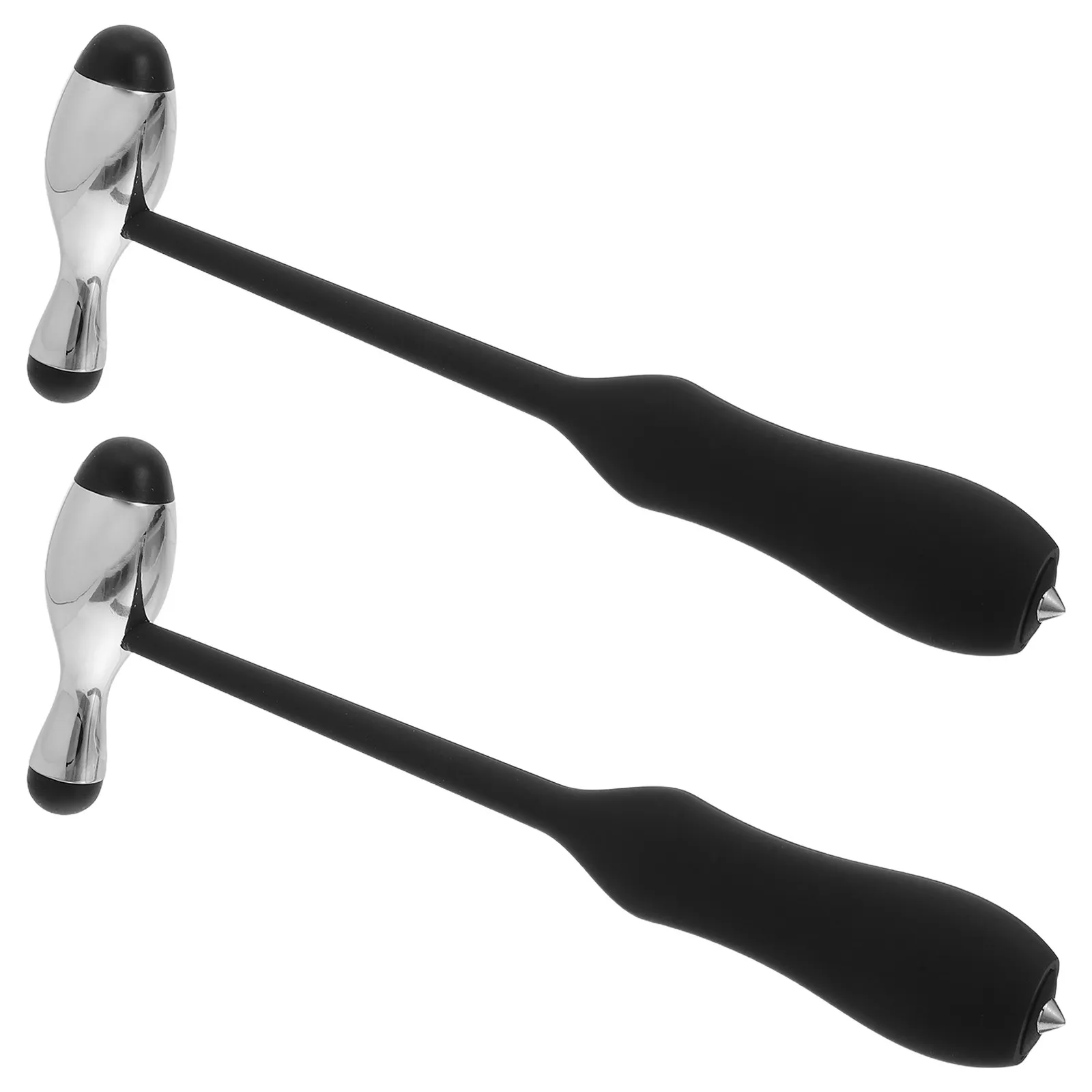 2Pcs Round Diagnostic Hammer Portable Tendon Reflex Testing Tool Ergonomic ABS Zinc Alloy Percussion Hammer for Neuro