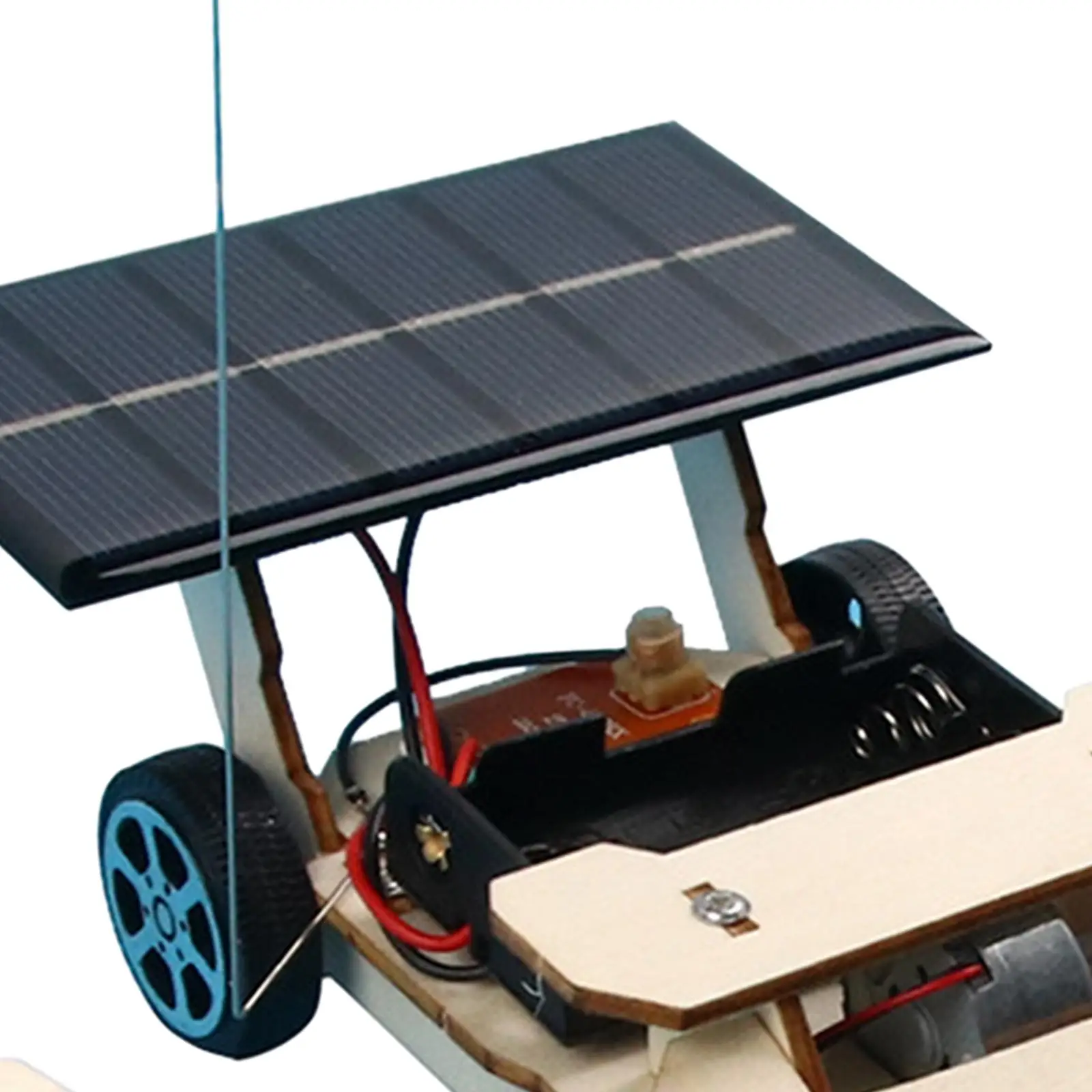 Kit de Modelo de Carro Solar de Madeira com Controle Remoto Sem Fio, Projeto Educacional de Construção, Projeto de Engenharia de Circuito, Carro com Motor Elétrico