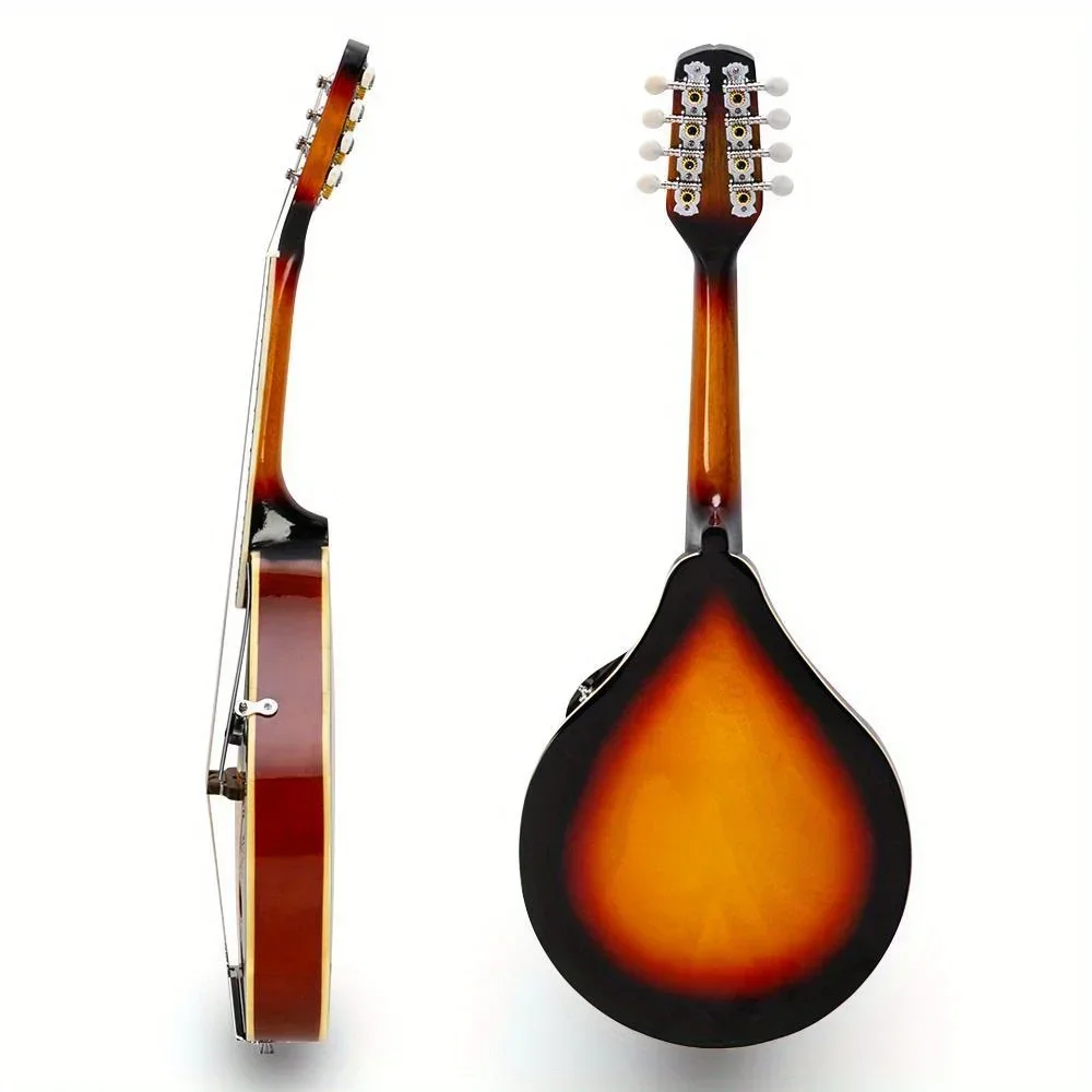 Elegant A Style Steel Strings Mandolin with Mahogany Top and Basswood Back featuring Rosewood Fingerboard