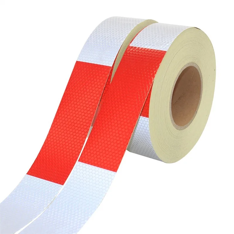 1pc red and white school body reflective tape  Special inspection warning tape for trucks  Logo sticker reflective film