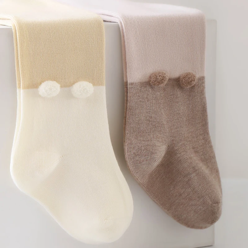 Autumn Girls Leggings Knitted Baby Pantyhose For Girls Solid Color Children Tights Toddler Kid Girl Stockings For 0-6Y