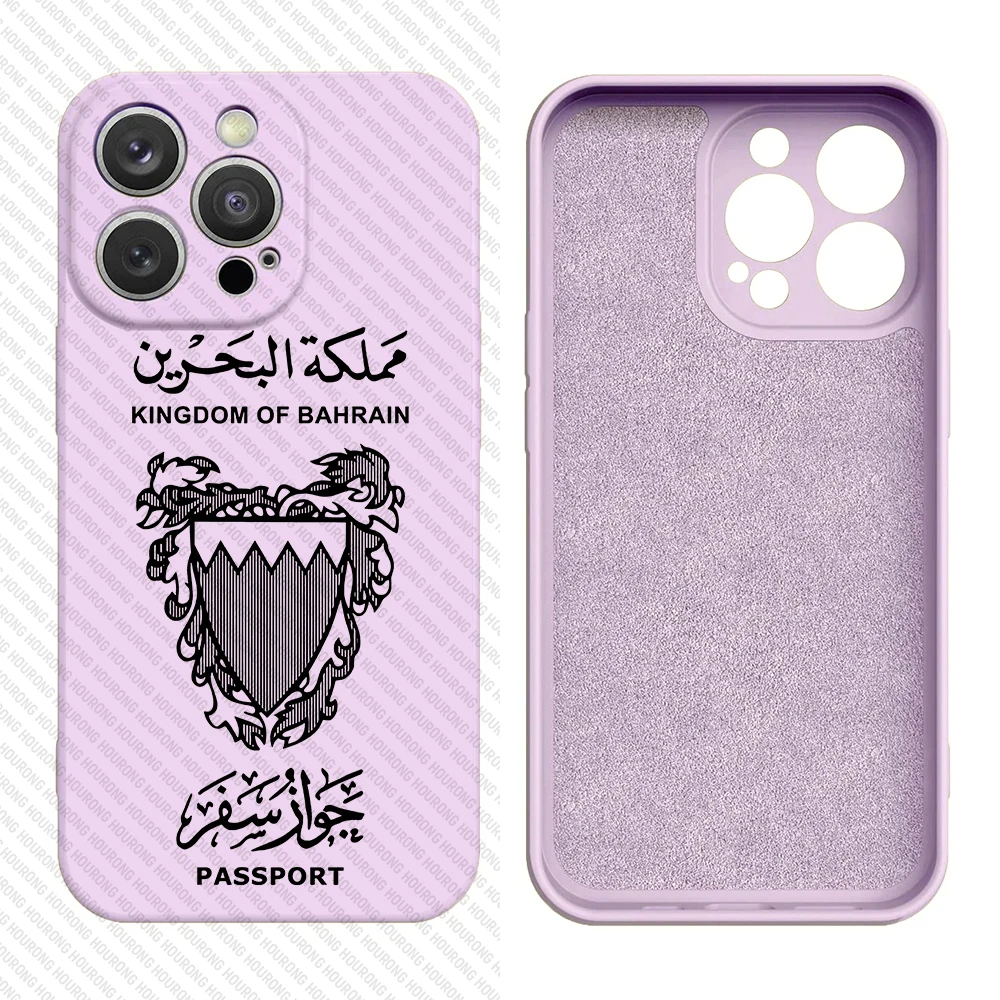 Bahrain Passport Cover Case for iPhone 16 15 14 13 12 11 Pro Max XS XR Mini 7 8 6S Plus 5 SE 2022