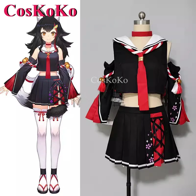 CosKoKo Ookami Mio Cosplay Anime Vtuber Hololive Costume Fashion Sweet Lovely Daily Uniforms Activity Party Role Play Clothing