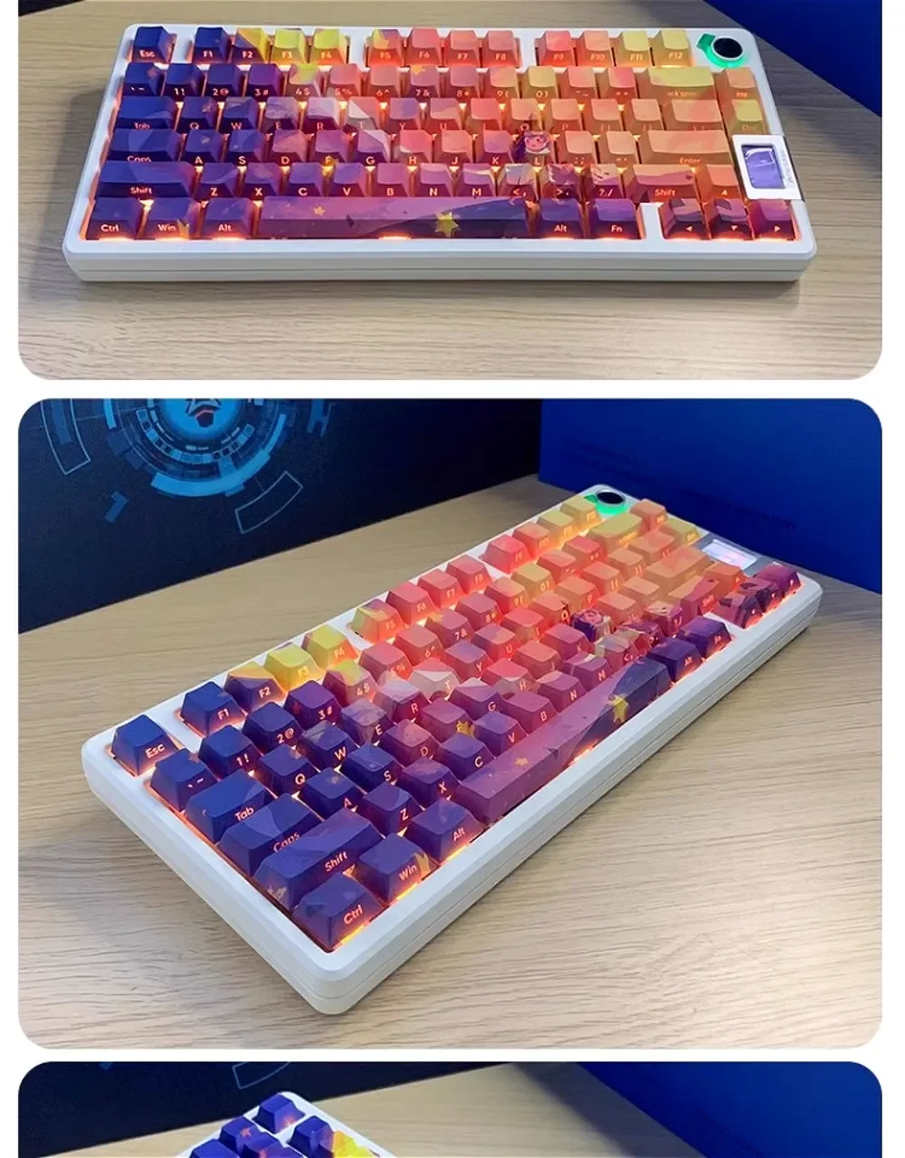 Polaris Theme Keycap Set Factory Height 130 +/108 Keys for 68/75/84/87/98/Cherry MX Switch Mechanical Keyboard