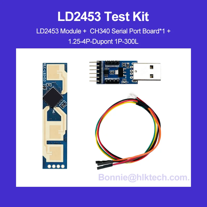 Hi-Link LD2453 24G Human Motion Tracking Radar Module 1T2R Multi-Target Tracking