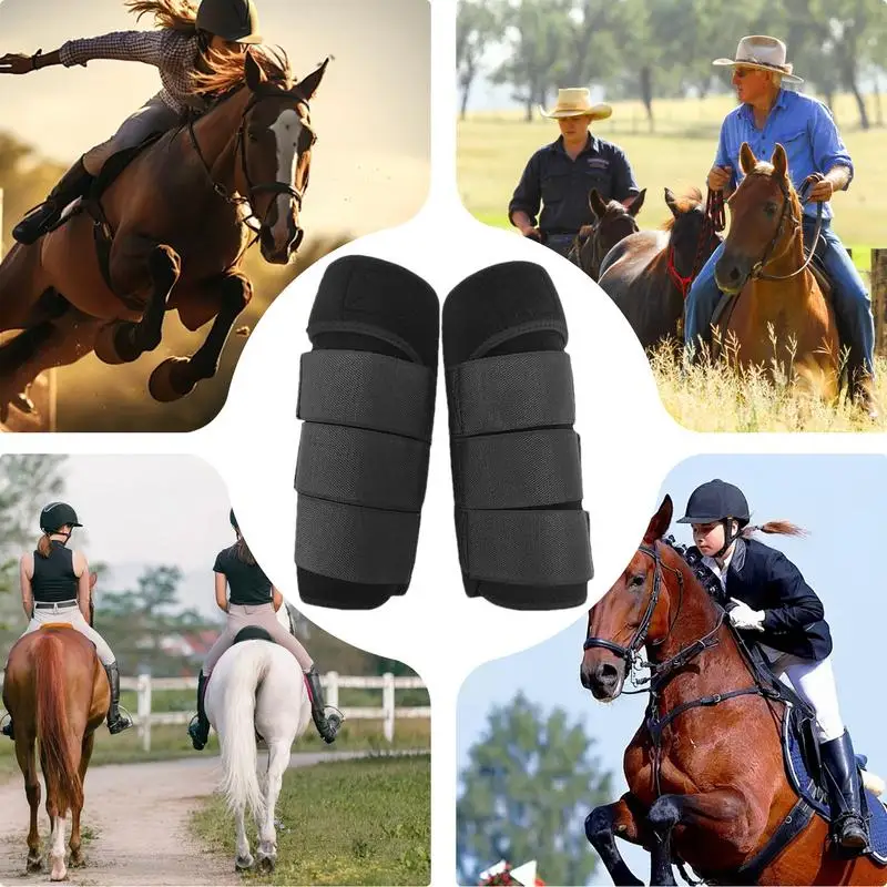 2pcs Horse Boots Leg Guard Protector diving material Riding Accessories Professional Boot Wrap Horse Leg Guards Anti-collision