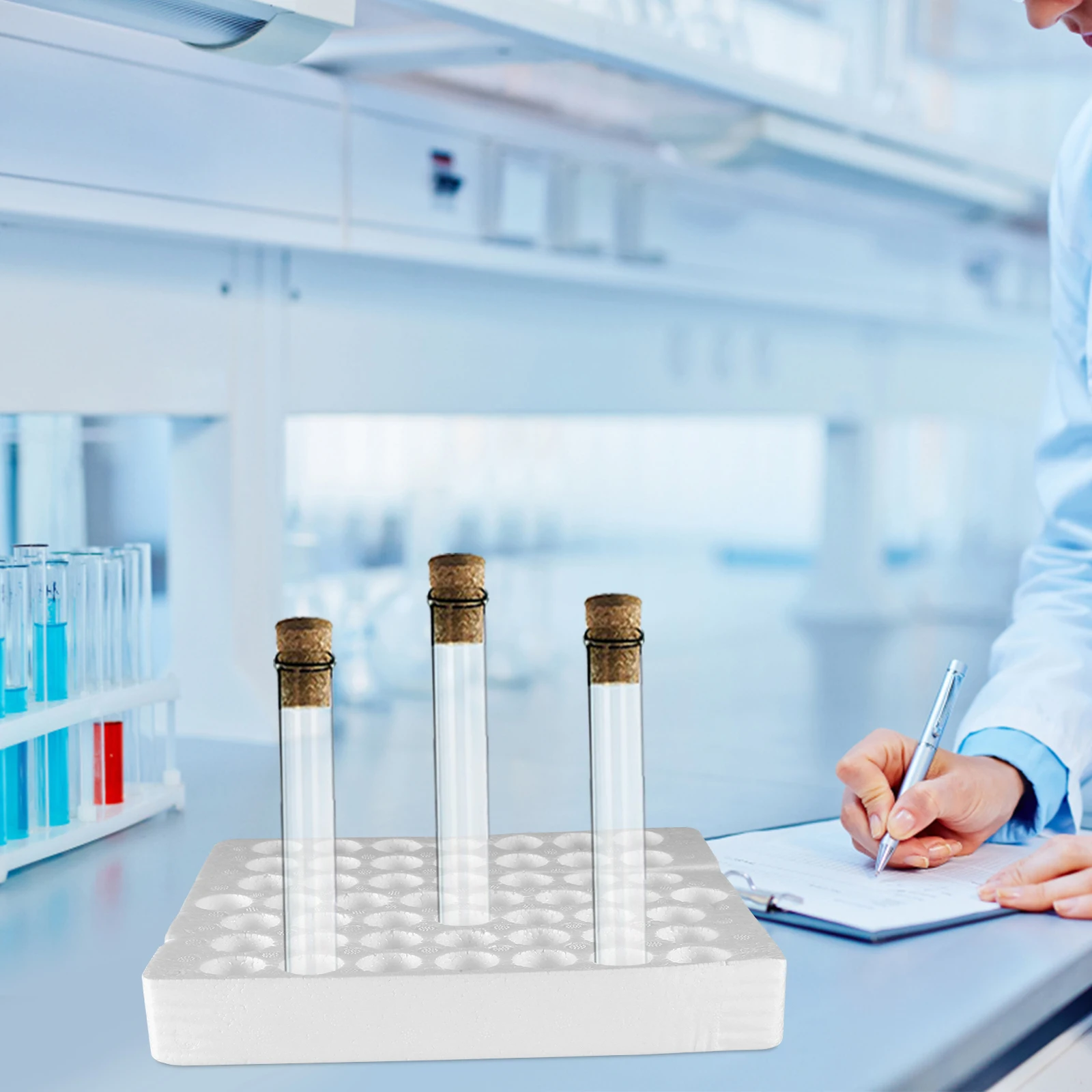 

Test Rack Foam Tray Storage Box Sampling Tube Holder Lab Display Stand Reusable Tube ganizer Holder for Chemistry