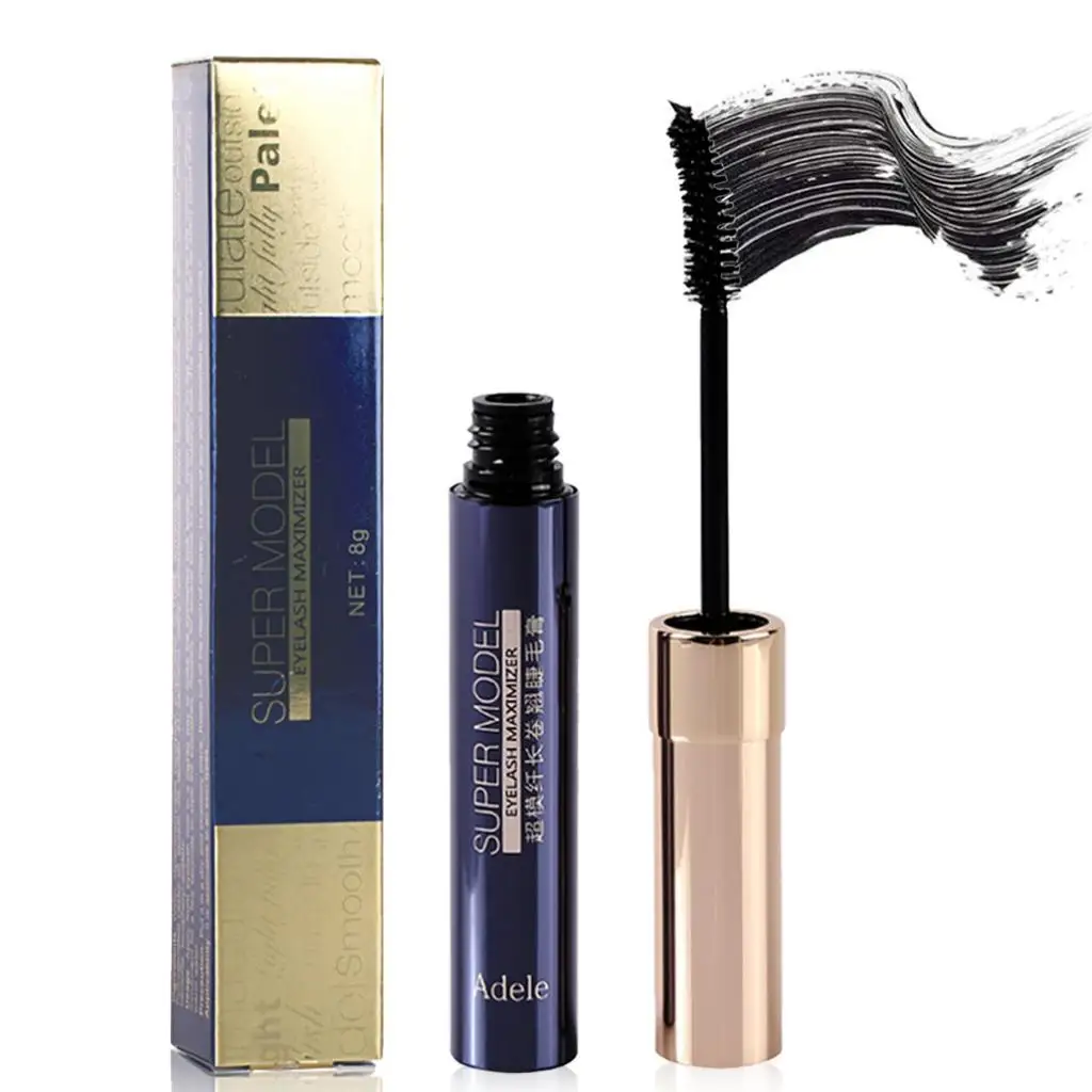 เครื่องสำอางมาสคาร่าสีดำกันน้ำธรรมชาติยาวขึ้นหนาการแต่งหน้าขนตาปลอม