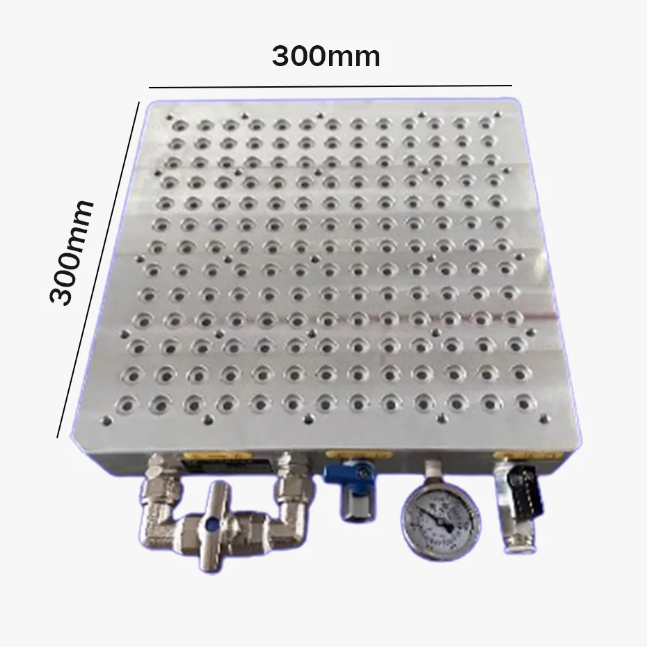 Mid porous vacuum suction cup CNC industrial non sealing strip machining center powerful three in one suction fixture