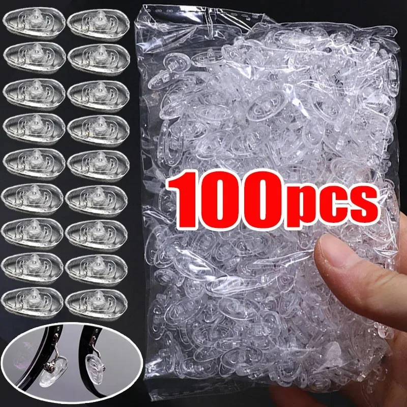 DIY komora powietrzna przezroczysty owalny uchwyt na nos okularów silikonowe noski uchwyt na okulary okulary przeciwsłoneczne zapobiegające upadkowi akcesoria do okularów