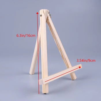 9*16cm Mini ahşap sanatçı için Tripod boyama şövale fotoğraf boyama kartpostal ekran tutucu çerçeve sevimli masa dekoru