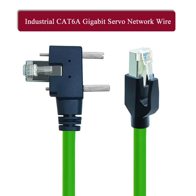 

RJ45 EtherCAT Ethernet High Flexible Drag Chain Double Shielded Cable Industrial CAT6A Gigabit Servo Network Wire Plug wit Lock