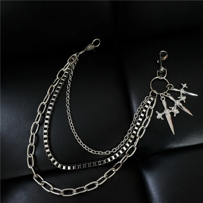 Hip-Hop Punk Metal Sword Casual Versatile Pants Stage Performance Prop Waist Chain, Direct From Manufacturer