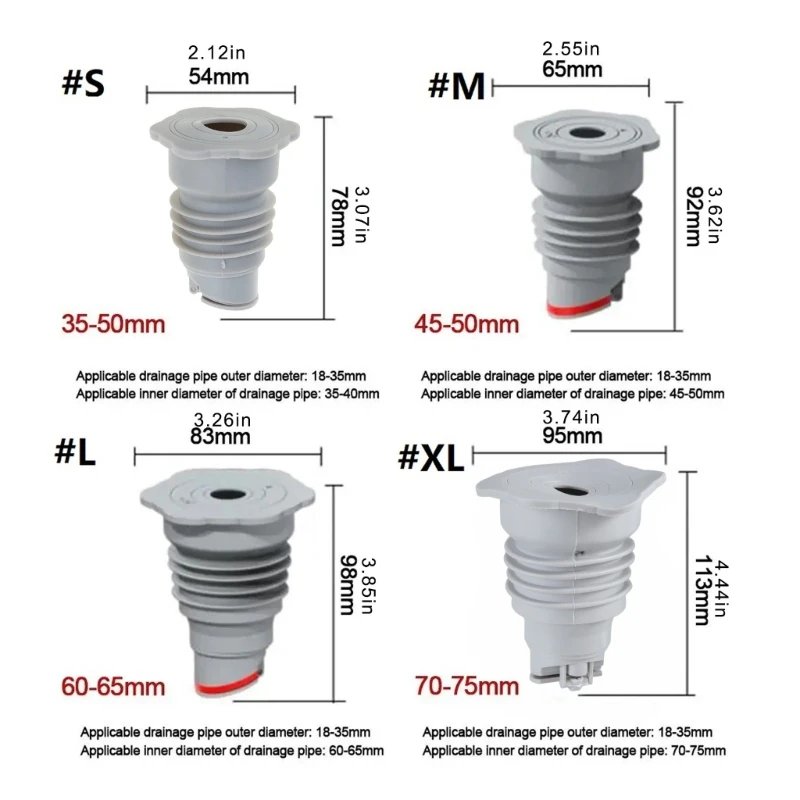 Gioăng silicon chống ăn mòn Silicone khử mùi cống rãnh Lắp đặt đơn giản cho ống thoát nước Đảm bảo không khí trong nhà