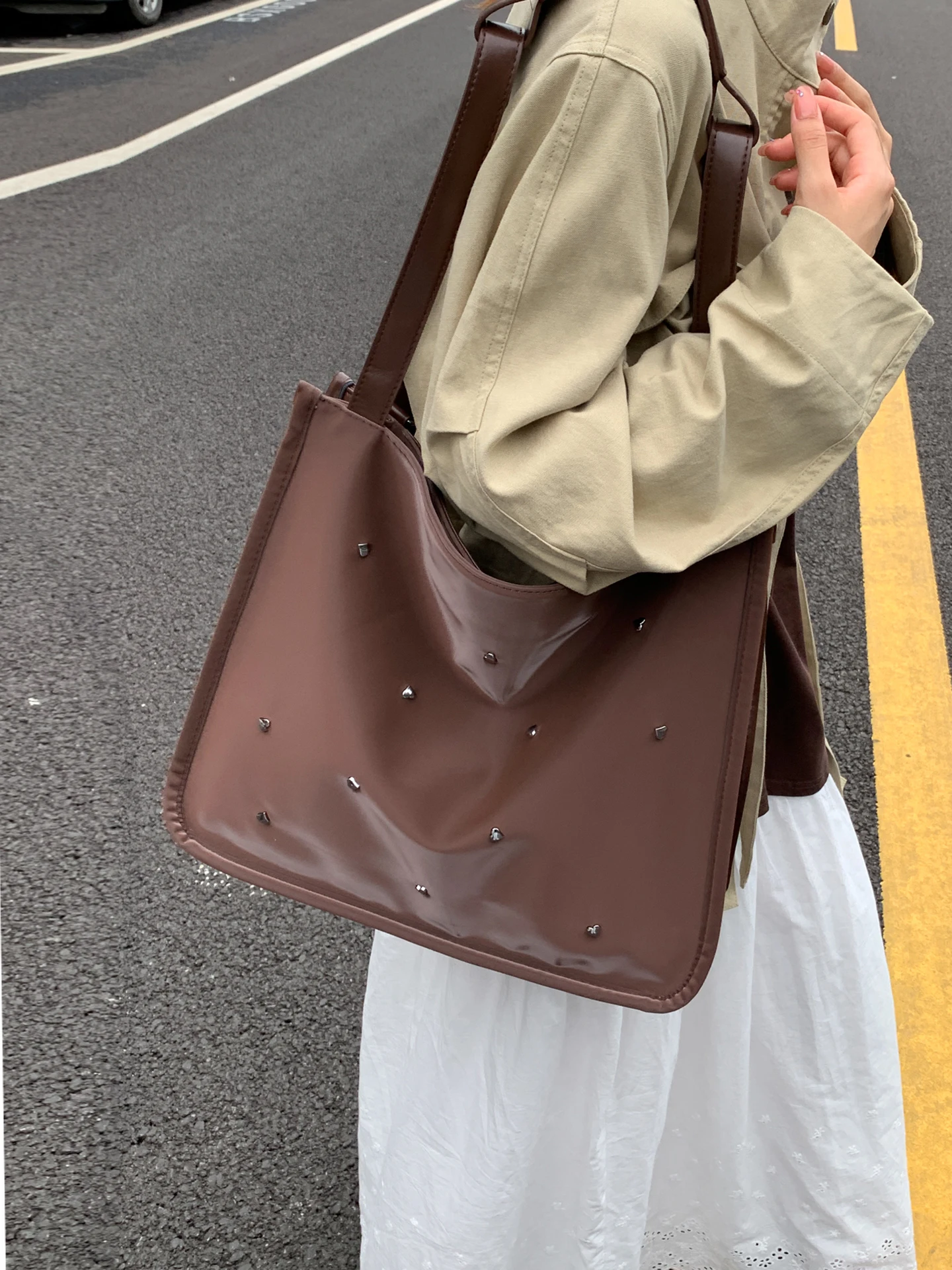 

Рюкзак большой емкости, женский осенне-зимний новый корейский стиль, сумки на молнии с сердечками и блестками, модная однотонная сумка на одно плечо