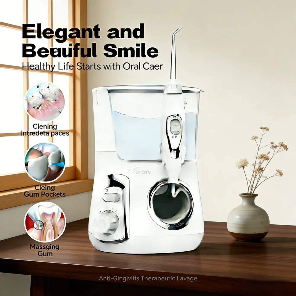 

Профессиональный ирригатор для полости рта с баком 800 мл, 10 уровней мощности, 5 насадок, электрический водный флоссер для ухода за деснами и свежего дыхания