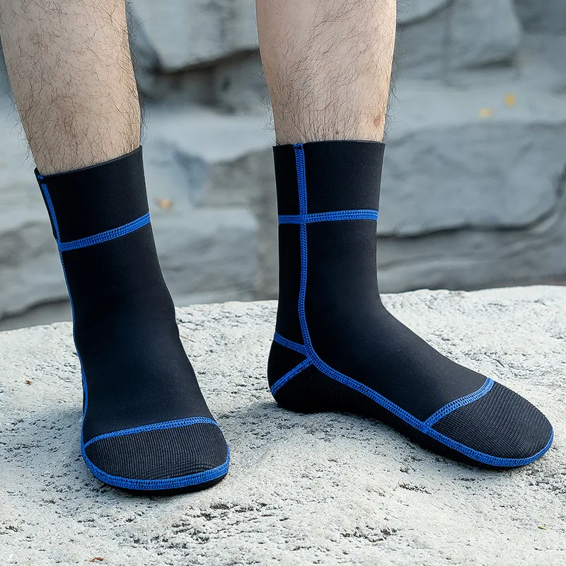 3mm Neoprene Diving Socks Men Women Elastic Anti-Slip Wetsuit Boots Flexible Warm Water Fin Socks Water Shoes for Beach Swimming